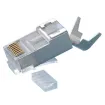 Platinum Tools - 106198C - RJ45 Cat6A 10Gig Shielded Round Stranded 2 Prong w/Liner. 10/Clamshell.
