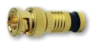 Platinum Tools - 18020 - BNC-Type Gold SealSmart Coaxial Compression Connectors RG 6 Quad Blue (Bulk Package 25pc/Bag)
