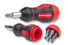 Platinum Tools - 19120C - 8-in-1 Ratcheted Stubby Screwdriver. Clamshell.