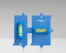 Jonard - WTL-32M - Wall Template & Level for 1 & 2 Gang 3-degree x 2-degree Metal Electrical Boxes