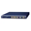 Planet - GS-4210-16UP4C - 6-Port 10/100/1000T 802.3bt PoE++ plus 4-Port Gigabit TP/SFP Combo Managed Switch