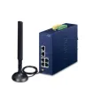Planet - LCG-300-US - IP30 Industrial IoT LoRaWAN Gateway with 5-Port 10/100/1000T - US915 MHz