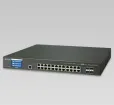 Planet - GS-5220-24T4XVR - L3 24-Port 10/100/1000T + 4-Port 10G SFP+ Managed Ethernet Switch with LCD Touch Screen and Redundant Power