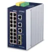 Planet - IGS-20160HPT - Industrial L3 16-Port 10/100/1000T 802.3at PoE + 2-Port 10/100/1000T + 2-Port 1G/2.5G SFP Managed Switch