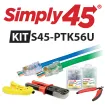 Simply 45 - S45-PTK56U - Pass Through Series Cat5e/6 UTP Starter Kit, 1ea (S45-1501, S45-1601, S45-C100, S45-801 & S45-S01YL) - Boxed