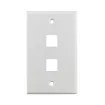Simply 45 - S45-3202W - 2 Port White Keystone Wall Plate, Standard, Single Gang, UL - 1EA/BAG