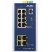 Planet - IGS-5225-8P4S-12V - Industrial L2+ 8-Port 10/100/1000T 802.3at PoE + 2-Port 100/1G SFP + 2-Port 100/1G/2.5G SFP Managed Ethernet Switch w/ 12V Booster