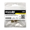 Simply 45 - S45-3209W - F-Connector (3Ghz) Keystone Snap-In Inserts, Female-to-Female, Gold Plated, UL - 1EA/BAG