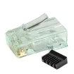 Simply 45 - S45-1100 - Standard Cat6/6a UTP RJ45 Modular Plugs with Bar45 Hi/Lo Stagger, Green Tint - 100pcs/Jar