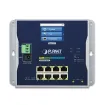 Planet - WGS-5225-8T2SV - Industrial L2+ 8-Port 10/100/1000T + 2-Port 1G/2.5G SFP Wall-mount Managed Switch with LCD Touch Screen
