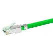 Simply 45 - S45-1650P - PROSeries Pass Through 1 Piece Shielded External Ground Green Tint - Cat6 STP with Cap45 - 50pc Jar