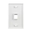 Simply 45 - S45-3201W - 1 Port White Keystone Wall Plate, Standard, Single Gang, UL - 1EA/BAG