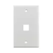 Simply 45 - S45-3201W-25 - 1 Port White Keystone Wall Plate, Standard, Single Gang, UL - 1EA/Bag, 25/Pack