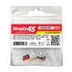 Simply 45 - S45-3260W - Cat6 UTP White Keystone Feed-Thru Coupler - w/6-Color Snap-On ID Bars Included. 1ea/bag