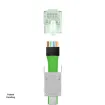 Simply 45 - S45-1150 - Standard Shielded (External Ground) Cat6 STP RJ45 Modular Plugs with Bar45 Green Tint, Hi/Lo Stagger - 50pcs/Jar
