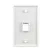 Simply 45 - S45-3201W-25 - 1 Port White Keystone Wall Plate, Standard, Single Gang, UL - 1EA/Bag, 25/Pack