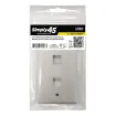 Simply 45 - S45-3202W - 2 Port White Keystone Wall Plate, Standard, Single Gang, UL - 1EA/BAG