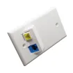 Simply 45 - S45-3202AW-25 - 2 Angled Port White Keystone Wall Plate, Standard, Single Gang, UL - 1EA/Bag, 25/Pack