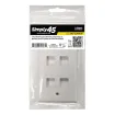 Simply 45 - S45-3204W - 4 Port White Keystone Wall Plate, Standard, Single Gang, UL - 1EA/BAG