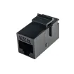 Simply 45 - S45-3250B-25 - Cat5E UTP Black Keystone Feed-Thru Coupler - w/6-Color Snap-On ID Bars Included. 1ea/Bag, 25/Pack