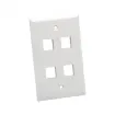 Platinum Tools - 604WH-25 - Wall Plate, Standard, 4 Port, White 25pc/Installer Pack