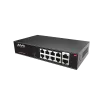 AVYCON - AVN-E08-2P08W120 - 8+2 Port Network Unmanaged 10/100 PoE Switch with Long Distance CCTV mode (up to 820ft), DC52V / 120W