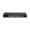 AVYCON - AVN-S09-1P08W135G - 8+1 Port Network Unmanaged Switch with 8 PoE/PoE+ Gigabit Ports with 1 Uplink Port, Total PoE Budget of 120W