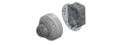 Lilin - BTR07W - Single Gang Box Adapter Plate Indoor Supports Camera Models SD22, MD22, SR63, MR63, MR30, SR64, MR64, PZD64, MR29, MR65, AHD65, and FR33
