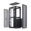 Cyber Power - CR42U11001 - 42U 19" Rack Enclosure, 600mm wide, 1070mm deep, hex perforated metal door, 2 side panels per side, locking doors/side panels, black, with casters, 3000lbs (1365kg) loading capacity, 5 year warranty