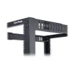 Cyber Power - CR45U40001 - 45U 19" 4-post Open Frame Rack, 600mm wide, 22"-40" depth adjustable, black, 1760lbs (800kg) loading capacity, ships knock-down, 5 year warranty