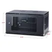 Cyber Power - CR6U61003 - 6U 19" Wall Mount Enclosure, 600mm Wide, 600mm Deep, Hex Perforated Metal Door, Side Panels, Locking Doors/Panels, Black