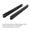 Cyber Power - CRA30001 - Vertical duct Cable Manager with Cover, 6ft (1.8m), 2x 3ft (0.9m) Sections, Toolless Mounting, 5 Year Warranty