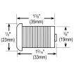 SECO-LARM - CS-PD115-PAQ - Photoelectric Proximity Sensor. Diffused Type, Plastic Cylindrical Threaded Case 15Cm Max. Sensing Range, Pigtail