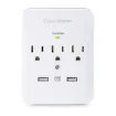 Cyber Power - CSP300WUR1 - 600 J, 125 V, Nema 5-15P Plug, 3 Nema 5-15R, 2 (2.1a Shared) USB Ports, 1 Year Limited Warranty