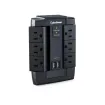 Cyber Power - CSP600WSU - 1200 J, 125 V, NEMA 5-15P plug, 6 NEMA 5-15R, 2 (2.4A shared) USB ports, 1 Year Limited Warranty