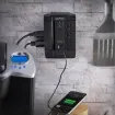 Cyber Power - CSP600WSU - 1200 J, 125 V, NEMA 5-15P plug, 6 NEMA 5-15R, 2 (2.4A shared) USB ports, 1 Year Limited Warranty