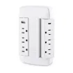 CYBERPOWER - CSP600WSURC5 - 6-Outlet Swivel Surge Protector with 2 USB 3.6A Type A & C, 900 Joules, Wall Tap, EMI/RFI filtering, White, $75,000 CEG