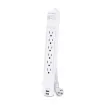 Cyber Power - CSP606U42A - 6-Outlet Surge Protector with 2 USB 2.4A, 900 Joules, 6FT Cord, EMI/RFI Filtering, White, $75,000K CEG AND 15a non-lighted Switch