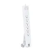 Cyber Power - CSP606U42A - 6-Outlet Surge Protector with 2 USB 2.4A, 900 Joules, 6FT Cord, EMI/RFI Filtering, White, $75,000K CEG AND 15a non-lighted Switch