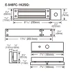 SECO-LARM - E-946FC-1K2SQ - 1,200-lb Electromagnetic Gate Lock, Side (Surface) Mount, Weldable