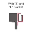 SECO-LARM - E-941S-600B/ZQ - Black "Z" Bracket for mounting E-941SB-600, E-941SB-600PQ, E-941DB-600PQ. For left or right in-swinging doors. Includes "L" and "Z" brackets.