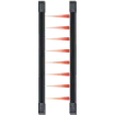 SECO-LARM - E-9660-8B25 - Curtain Sensor. Length: 60⅛", with 8 photoelectric beams. Range: Up to 25ft outdoor and 50ft indoor. NO/NC relay output, anti-tamper circuit, and LED alignment indicator. Black enclosure.