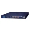 Planet - FGSW-1822VHP - 16-Port 10/100TX 802.3at PoE + 2-Port Gigabit TP + 2-Port SFP Ethernet Switch with LCD PoE Monitor