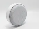 Hanwha - HNW-SS-800 - Line level ceiling mounted microphone. Omni-Directional pickup with 12’ radius/24’ diameter. 12Vdc power required @20mA.  30Hz-15kHz. 2.2kΩ Output Impedance, 60dB SNR, 3 1/8”D x 1’H