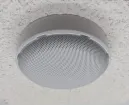 Hanwha - HNW-SS-800 - Line level ceiling mounted microphone. Omni-Directional pickup with 12’ radius/24’ diameter. 12Vdc power required @20mA.  30Hz-15kHz. 2.2kΩ Output Impedance, 60dB SNR, 3 1/8”D x 1’H