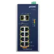 Planet - IGS-1020PTF-12V - IP30 Industrial 8-Port 10/100/1000T 802.3at PoE + 2-Port 100/1000X SFP Ethernet Switch w/ 12V Booster (-40~75 degrees C)