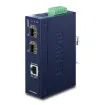 Planet - IGT-1205AT - IP30 Industrial 1-port 10/100/1000T to 2-port 100/1000/2500X SFP Media Converter(-40 to 75 degree C)