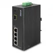 Planet - ISW-514PSF - IP30 Web/Smart POE Industrial Fast Ethernet Switch 4-Port 10/100 Base-TX + 1-Port 100FX (SFP) (-10 ~ 60C)