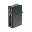 PLANET - ISW-621T - IP30 Slim Type 4-Port Industrial Ethernet Switch + 2-Port 100Base-FX(SC) (-40 - 75 C)