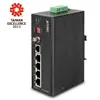 PLANET - IVC-2004PT - IP30 Industrial Ethernet Extender, 4-Port POE Switch, 1-Port BNC, 1-Port RJ11 (-40 to 75C)